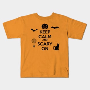 Keep Calm and Scary On Halloween Trick Or Treating Costume Kids T-Shirt